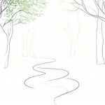 Symbolbild für nicht-linearen Fortschritt – ein verschlungener Weg durch einen Wald.